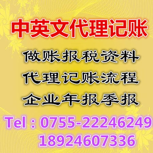 中英文報(bào)表代理記賬報(bào)稅全流程指南